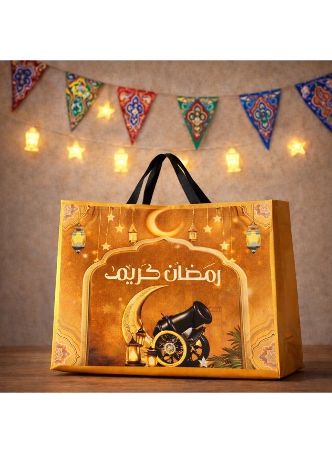 Gold Ramadan print bag 4Pcs 40x45x18 - Image 3